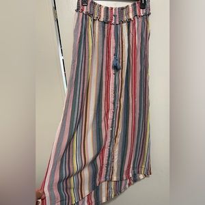 Jessica Simpson Colorful Striped Maternity Maxi Skirt